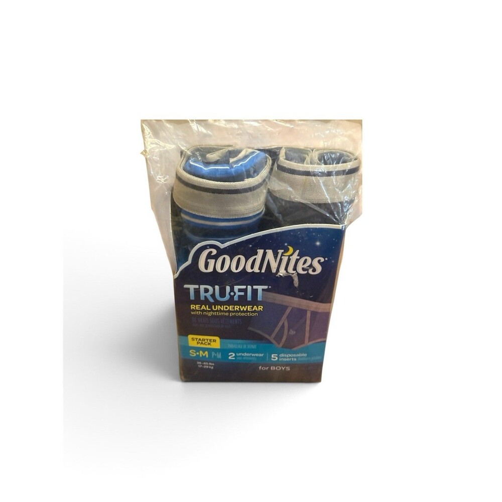 GoodNites Tru-Fit Starter pack for boys underwear disposable Inserts size small